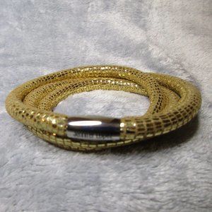 Endless Triple Golden Reptile Bracelet By JLO 8.5 inch NEW A27